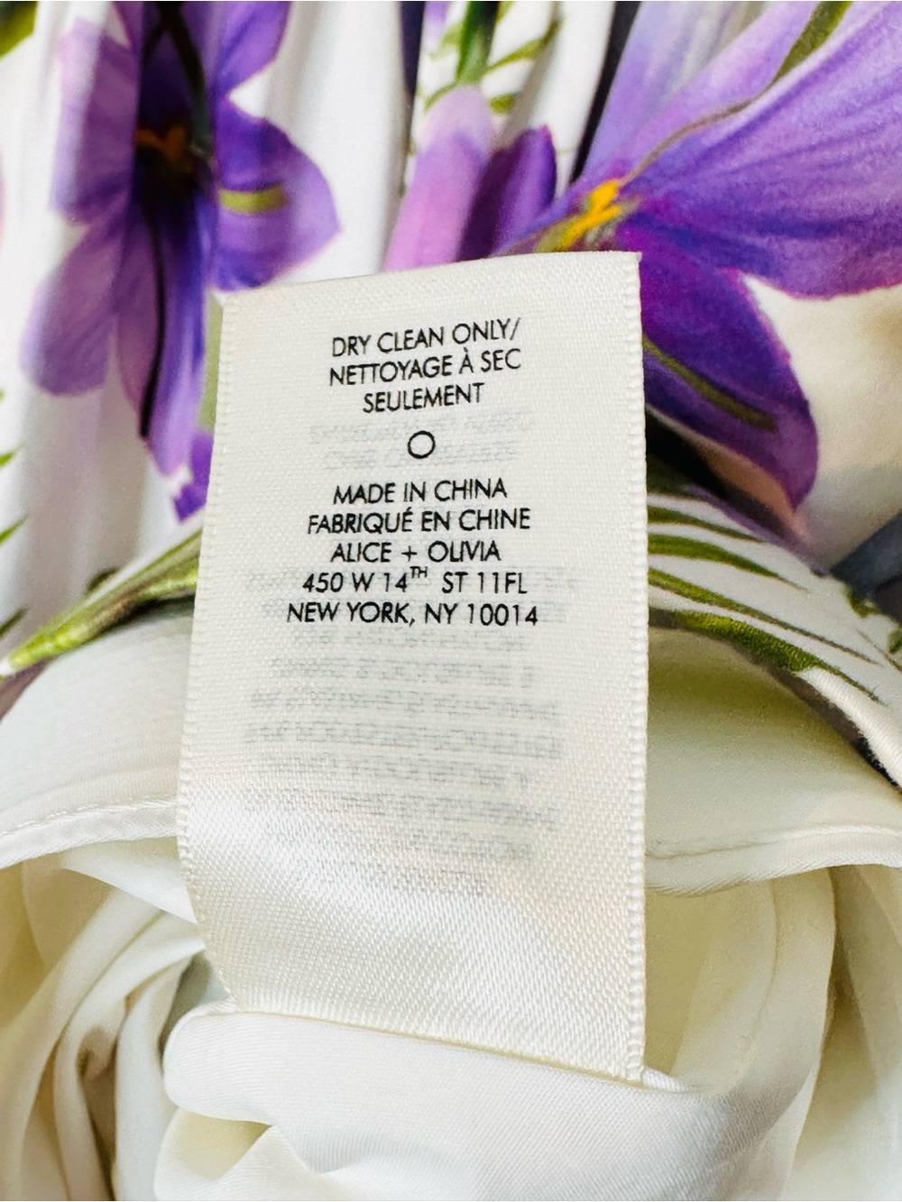 Alice + Olivia Joyce Floral White Purple Fit & Flare Sleeveless Dress - Picture 11 of 14